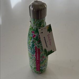 Starbucks Lilly Pulitzer Tropical Green Floral Bottle NWT ✨